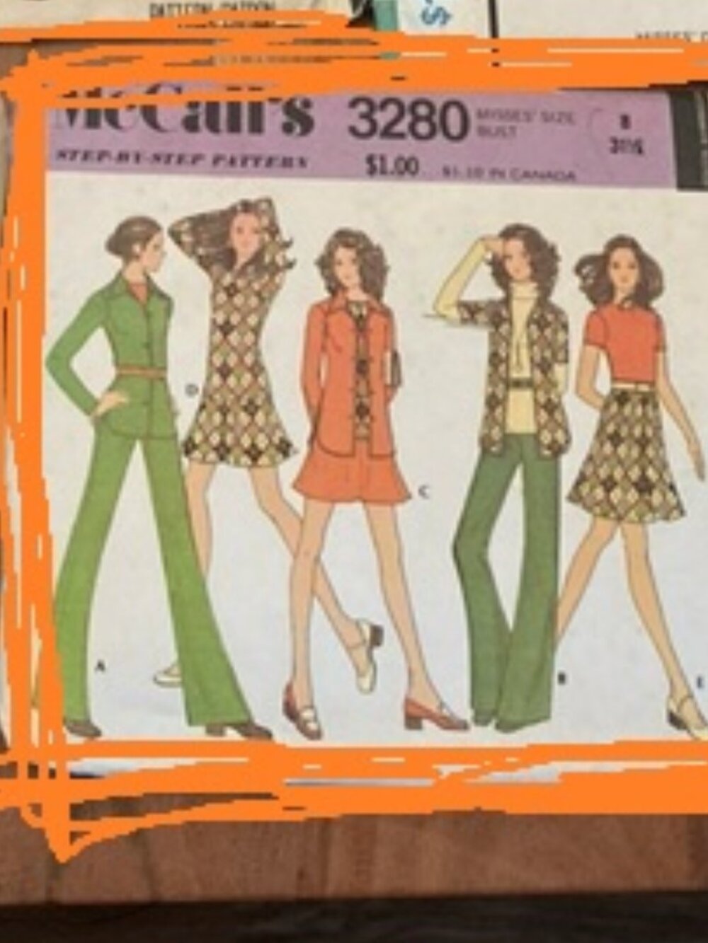 One McCall's Pattern #3280 cut appears in good order.